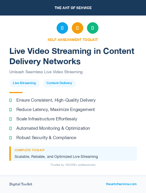 Live Video Streaming in Content Delivery Networks
