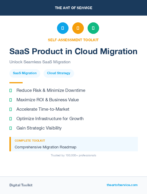 SaaS Product in Cloud Migration