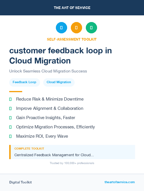 customer feedback loop in Cloud Migration
