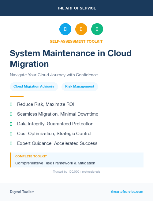System Maintenance in Cloud Migration