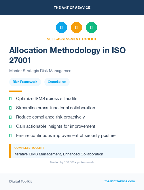 Allocation Methodology in ISO 27001