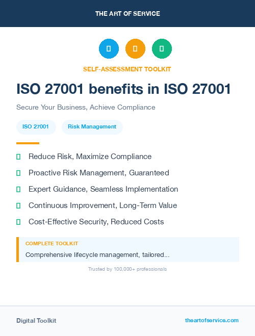 ISO 27001 benefits in ISO 27001