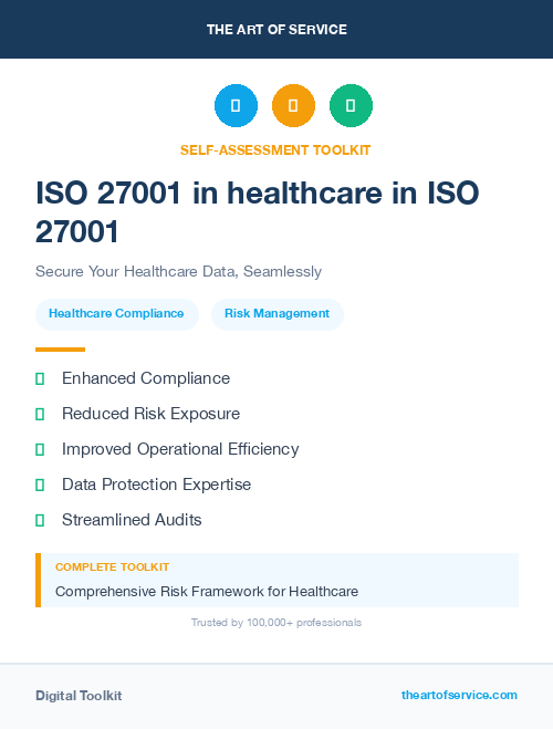 ISO 27001 in healthcare in ISO 27001