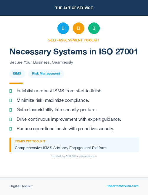 Necessary Systems in ISO 27001