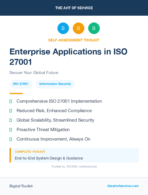 Enterprise Applications in ISO 27001