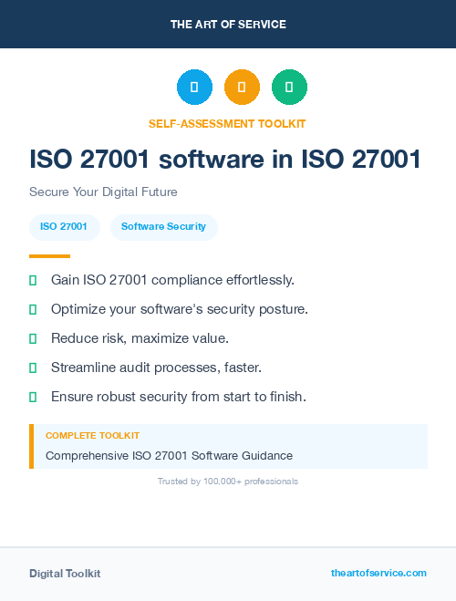 ISO 27001 software in ISO 27001