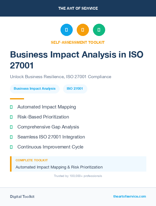 Business Impact Analysis in ISO 27001