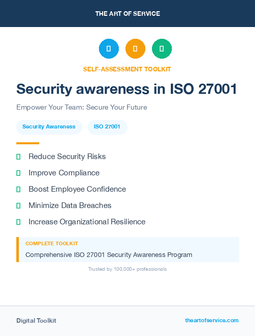 Security awareness in ISO 27001