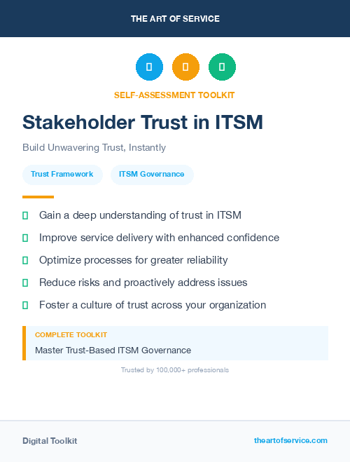 Stakeholder Trust in ITSM