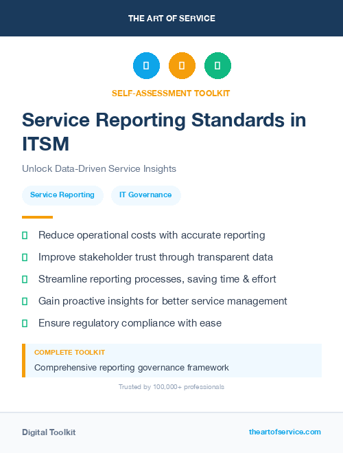 Service Reporting Standards in ITSM