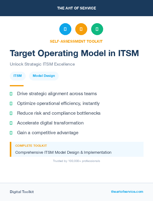Target Operating Model in ITSM