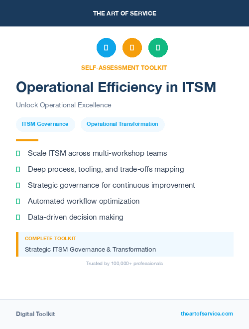 Operational Efficiency in ITSM