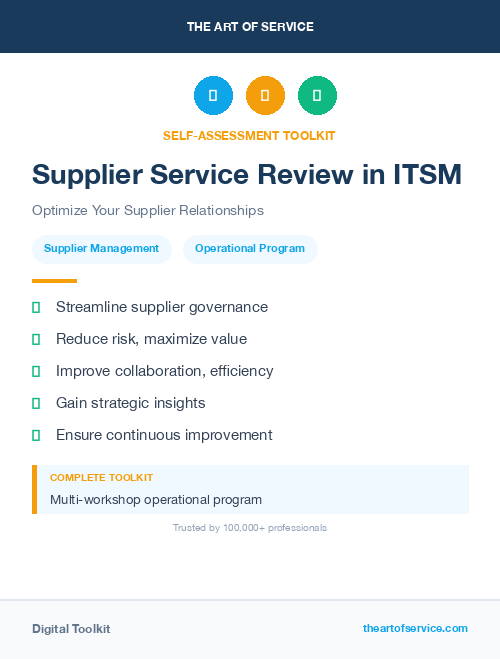 Supplier Service Review in ITSM