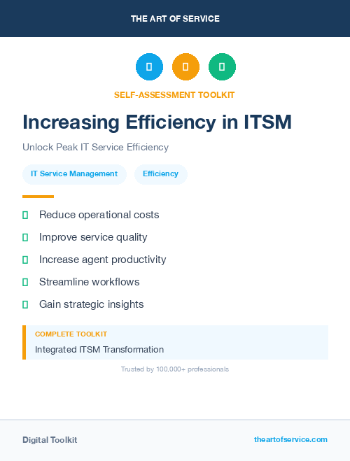 Increasing Efficiency in ITSM