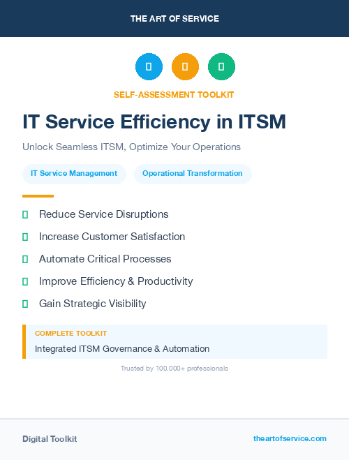 IT Service Efficiency in ITSM