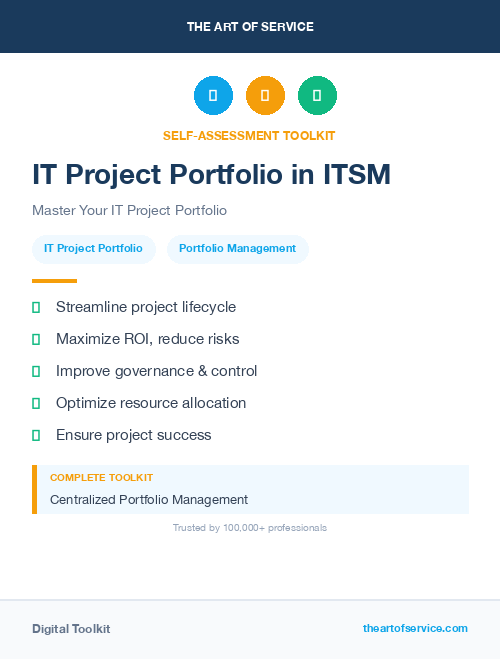 IT Project Portfolio in ITSM