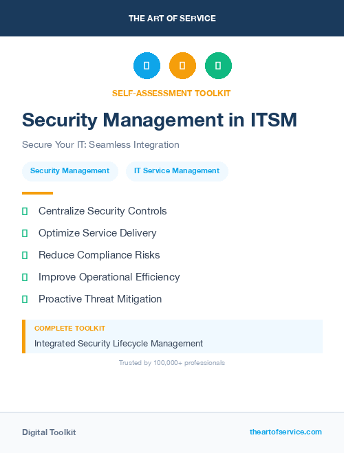 Security Management in ITSM