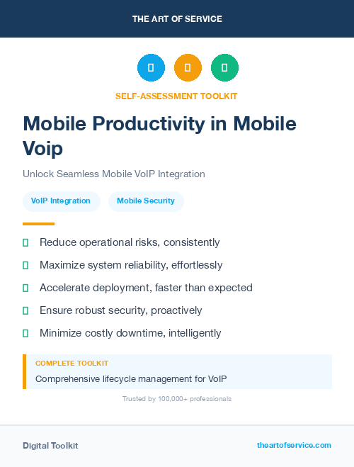 Mobile Productivity in Mobile Voip