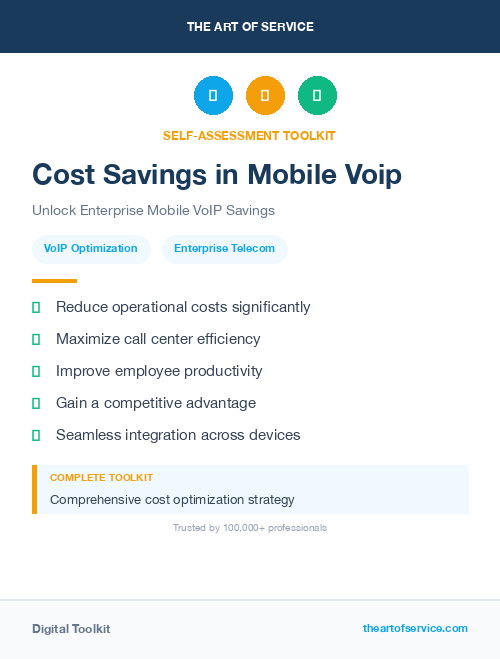 Cost Savings in Mobile Voip