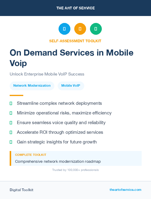 On Demand Services in Mobile Voip