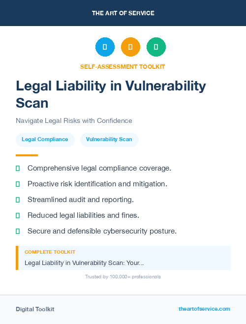 Legal Liability in Vulnerability Scan