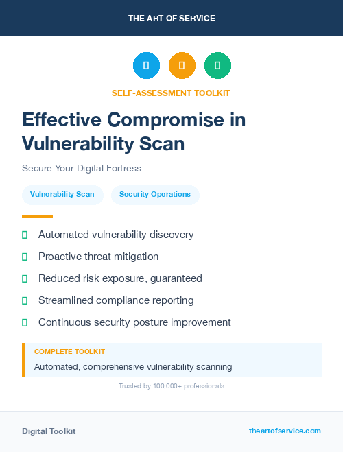Effective Compromise in Vulnerability Scan
