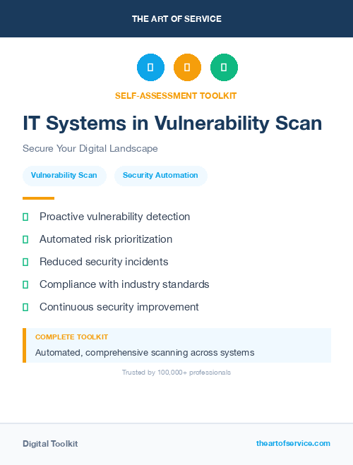 IT Systems in Vulnerability Scan