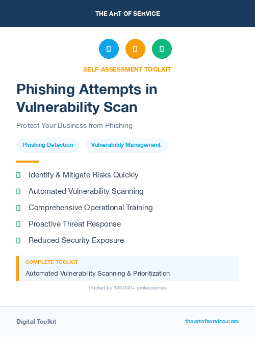 Phishing Attempts in Vulnerability Scan
