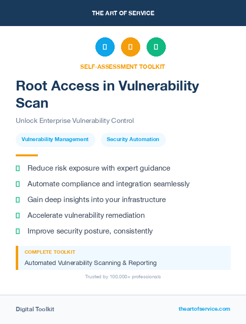 Root Access in Vulnerability Scan