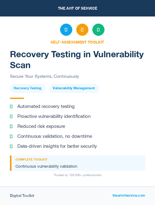 Recovery Testing in Vulnerability Scan