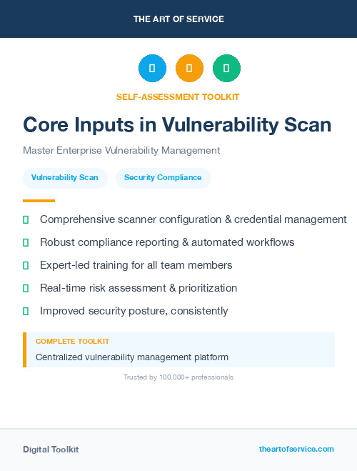Core Inputs in Vulnerability Scan
