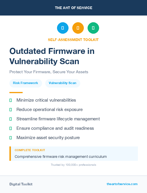 Outdated Firmware in Vulnerability Scan