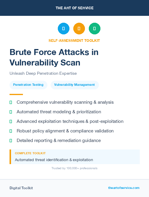 Brute Force Attacks in Vulnerability Scan