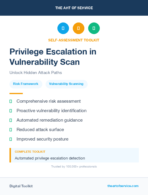 Privilege Escalation in Vulnerability Scan