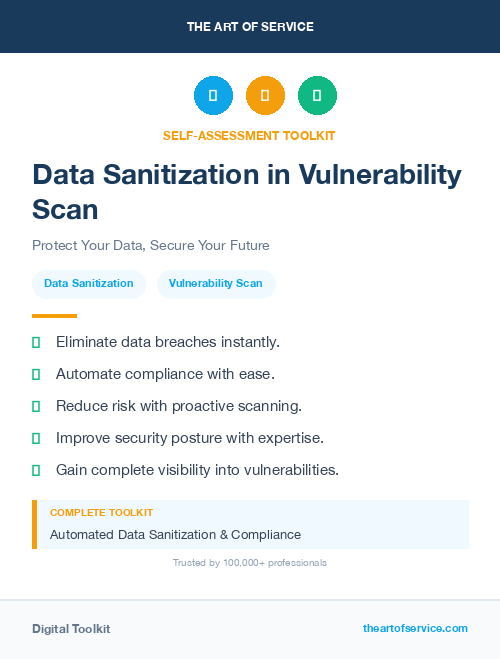 Data Sanitization in Vulnerability Scan