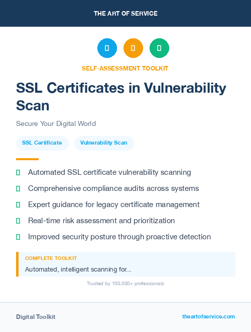 SSL Certificates in Vulnerability Scan