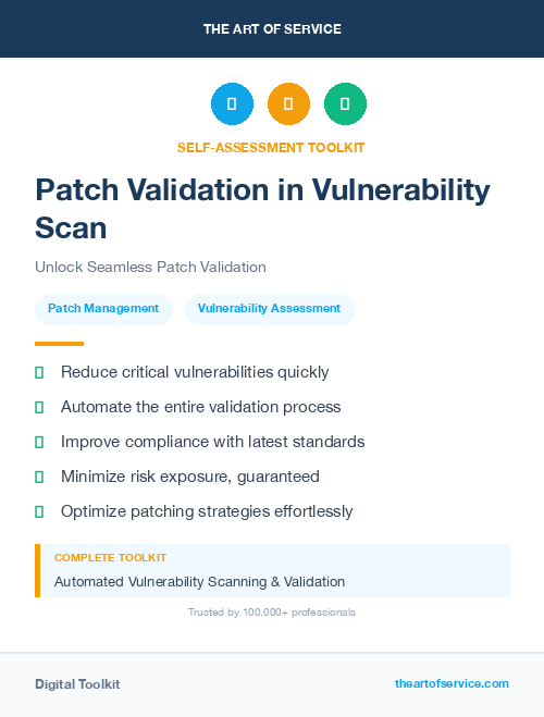 Patch Validation in Vulnerability Scan