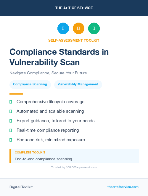 Compliance Standards in Vulnerability Scan