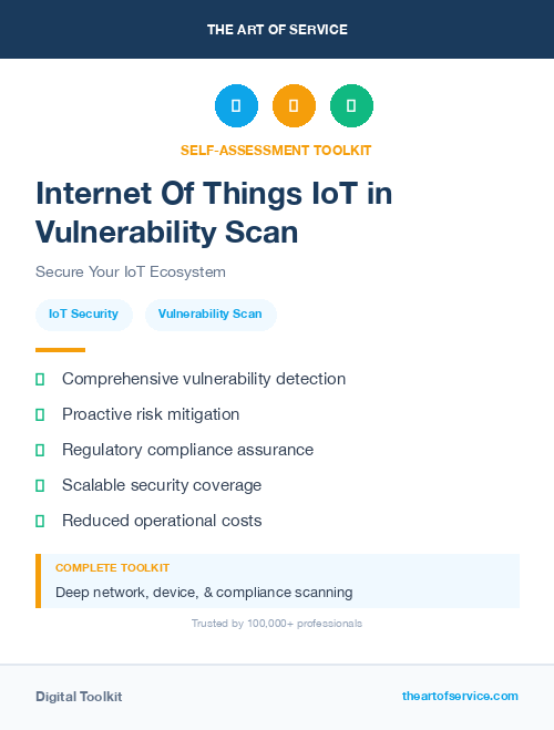 Internet Of Things IoT in Vulnerability Scan