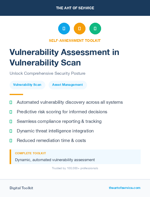Vulnerability Assessment in Vulnerability Scan