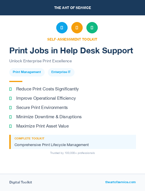Print Jobs in Help Desk Support