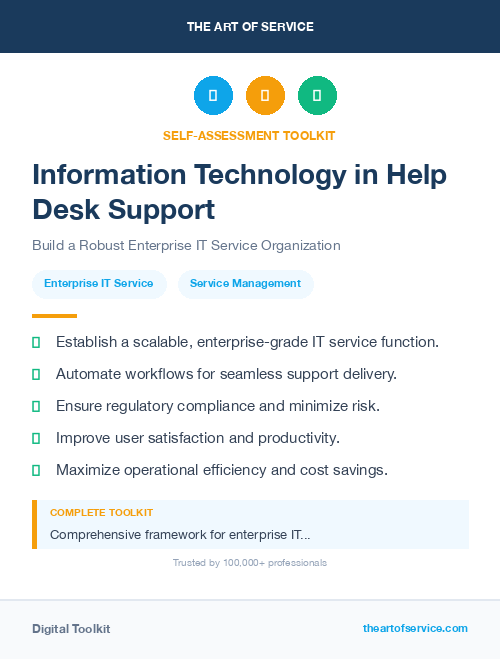 Information Technology in Help Desk Support
