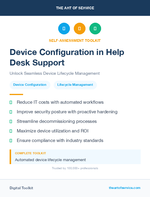 Device Configuration in Help Desk Support