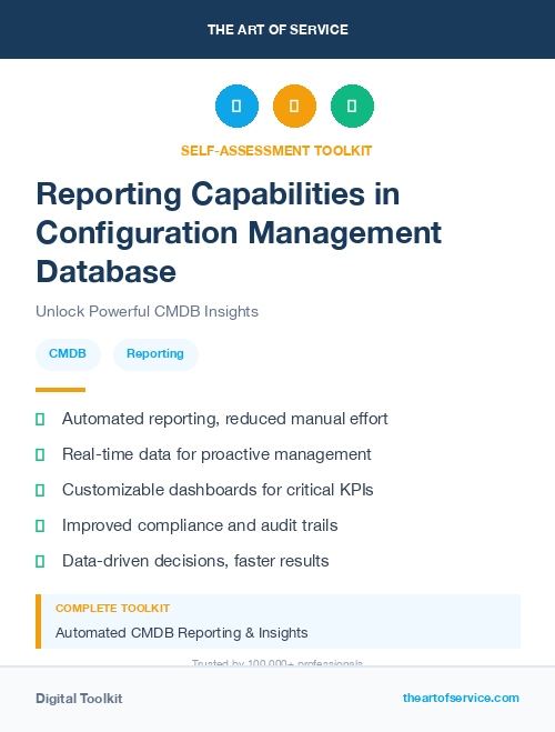 Reporting Capabilities in Configuration Management Database