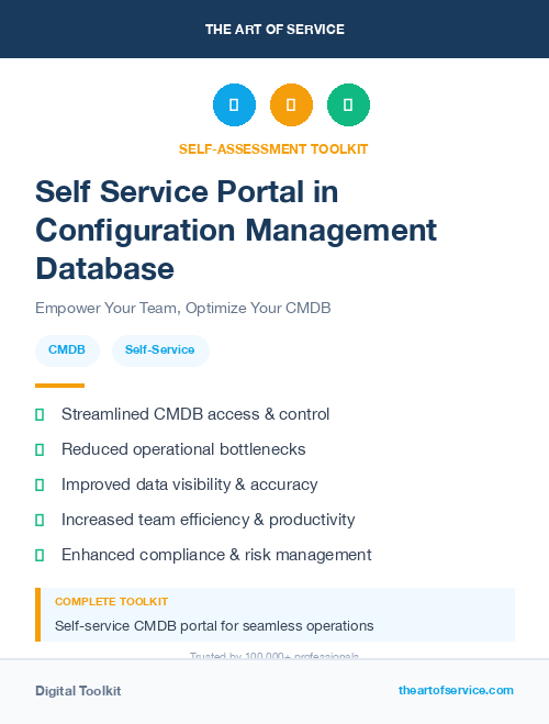Self Service Portal in Configuration Management Database