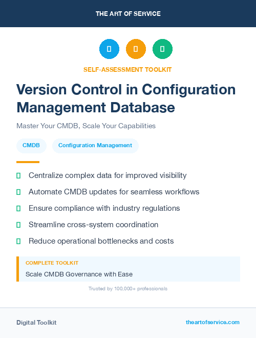 Version Control in Configuration Management Database