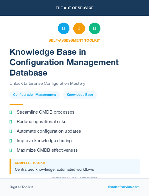 Knowledge Base in Configuration Management Database