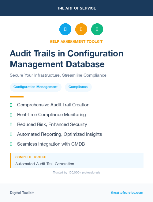 Audit Trails in Configuration Management Database