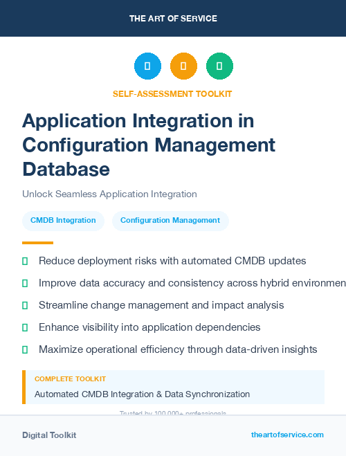 Application Integration in Configuration Management Database