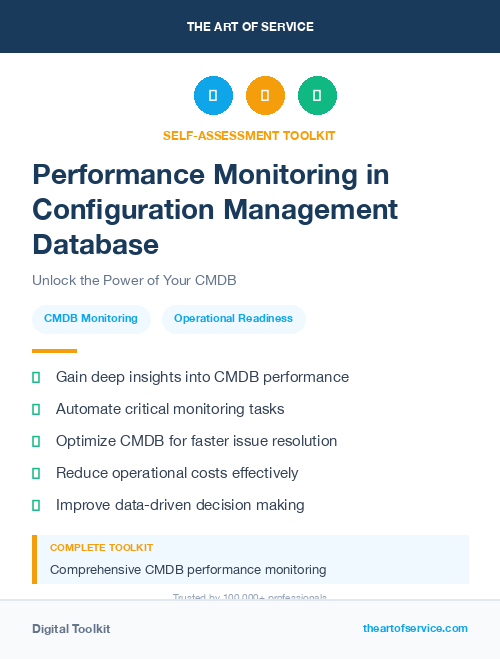 Performance Monitoring in Configuration Management Database